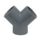 PVC-U Y - Verteiler 50mm <br>grau