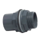 PVC-U Tankdurchführung 63/75mm X 2 1/2 Zoll <br>Bohrung 76mm, DIN 8063, PN10