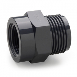 PVC-U Reduzierstück 2 Zoll AG x 1 1/2 Zoll IG DIN 8063 / DIN 2999, PN10