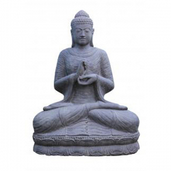 Stein Deko Buddha sitzend 46cm, Meditation LxBxH 30 x 23 x 46cm