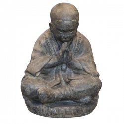 Stein Deko Mönch sitzend 47cm LxBxH 35 x 37 x 47cm