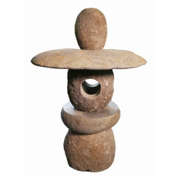 Stein Deko Laterne Flussstein 50cm LxBxH 36 x 35 x 50cm