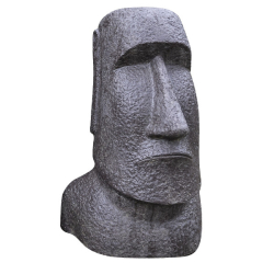 Stein Deko Moai Kopf 33cm LxBxH 14 x 15 x 33cm